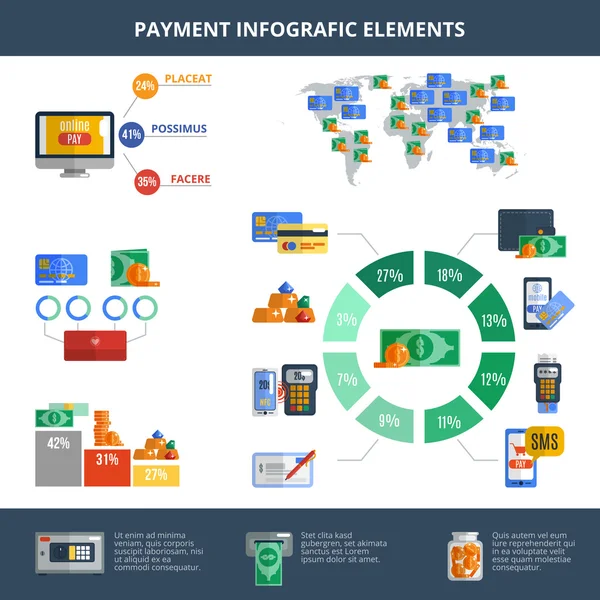 Payment Infographics Set — Stock Vector