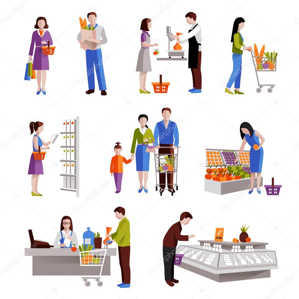 People In Supermarket