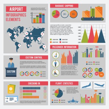 Airport Infographics Set
