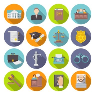 Law Icon Flat clipart