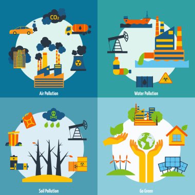 Pollution And Ecology Set clipart