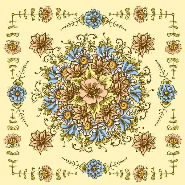 Patrón floral vintage — Archivo Imágenes Vectoriales