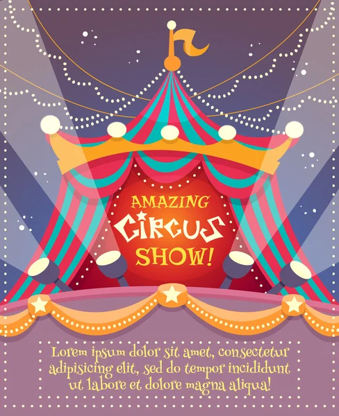 Cartel vintage de circo — Archivo Imágenes Vectoriales