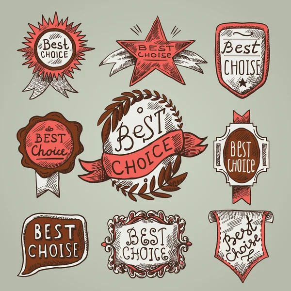 Best Choice Labels — Stock Vector