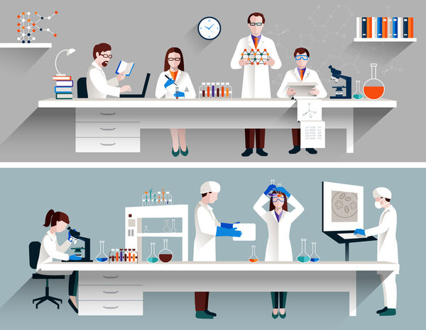 Scientists In Lab Concept