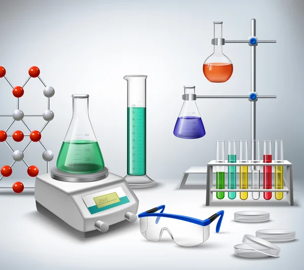 Contexte du laboratoire scientifique — Image vectorielle