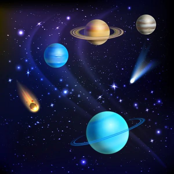 Space Background Illustration — Stock Vector