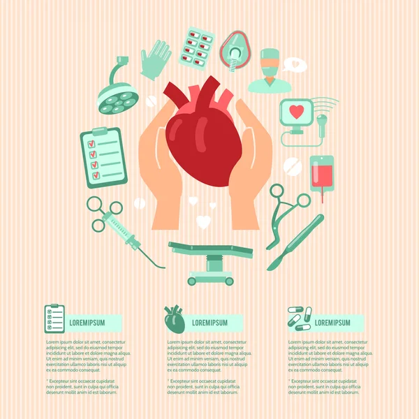 Concepto de Diseño de Cirugía — Vector de stock