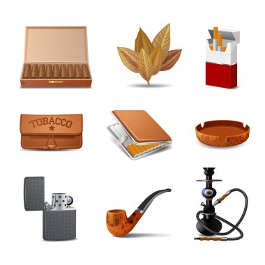 Tütün Icon Set