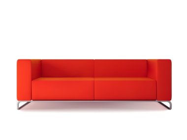 Red Sofa Isolated clipart
