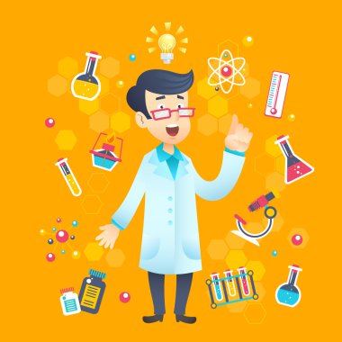 Chemist Scientist Character clipart