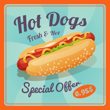 Hot Dog Poster clipart