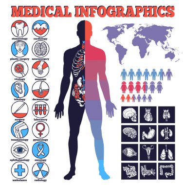 Medical Infographic Set clipart
