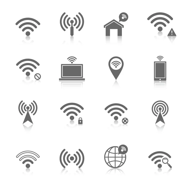 Wi-Fi-Symbole gesetzt — Stockvektor