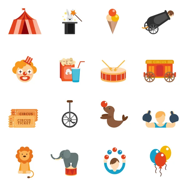 Circus pictogram platte — Stockvector