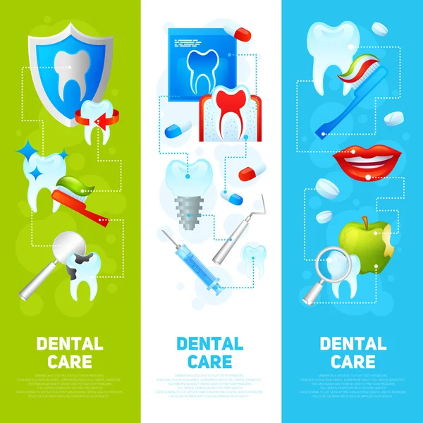 Набор стоматологических баннеров — стоковый вектор