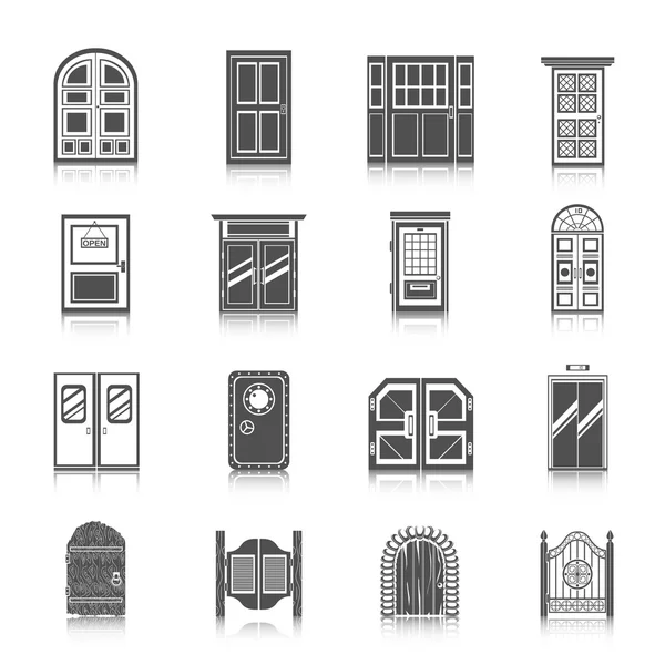Conjunto de ícones de porta —  Vetores de Stock