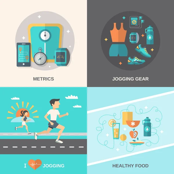 Jogging Set plano — Vector de stock