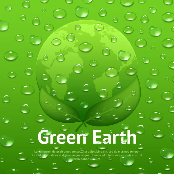 Water Drops Eco Poster — Stock Vector