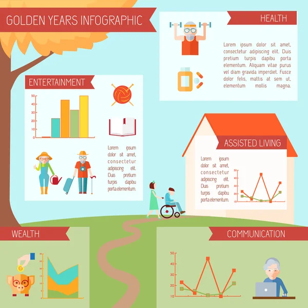 Vyšší životní styl infografika — Stockový vektor