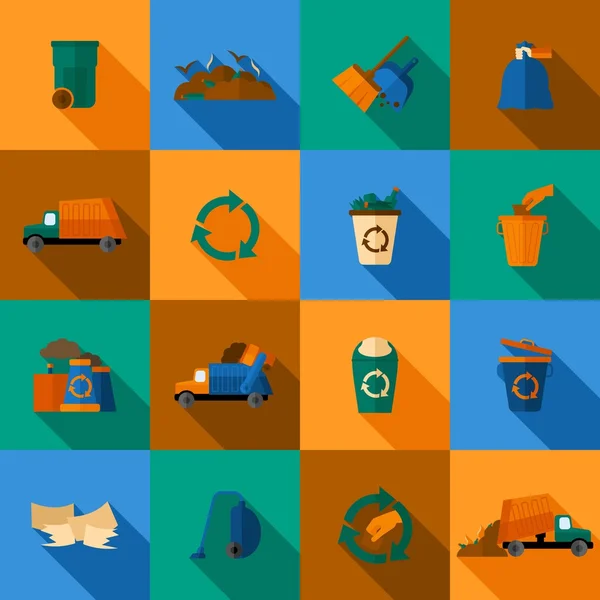 Garbage Icons Set — Stock Vector