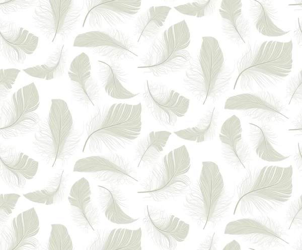 Feather Seamless Pattern — Stock Vector