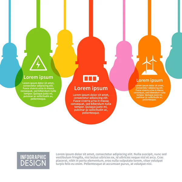 Conjunto de infografías de electricidad — Archivo Imágenes Vectoriales