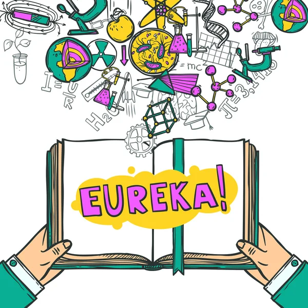 Illustration zur wissenschaftlichen Skizze — Stockvektor