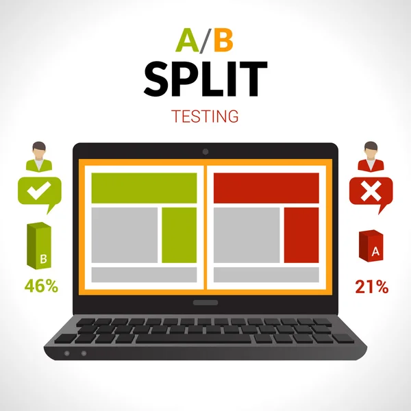 Split testen Concept — Stockvector