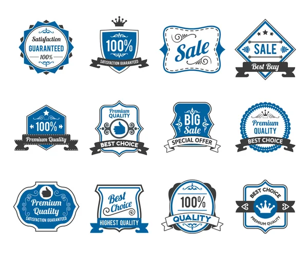 Retro sales labels icons collection — Stock Vector