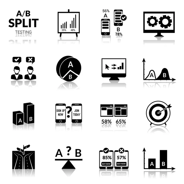 A b testing icons black Vector Art Stock Images | Depositphotos