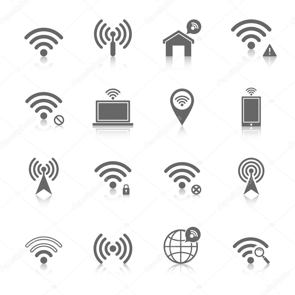 Wi-fi icons set