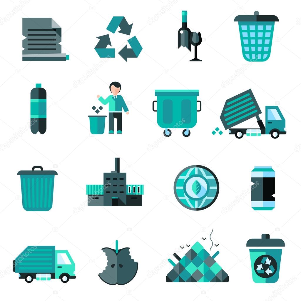 Garbage Icons Set