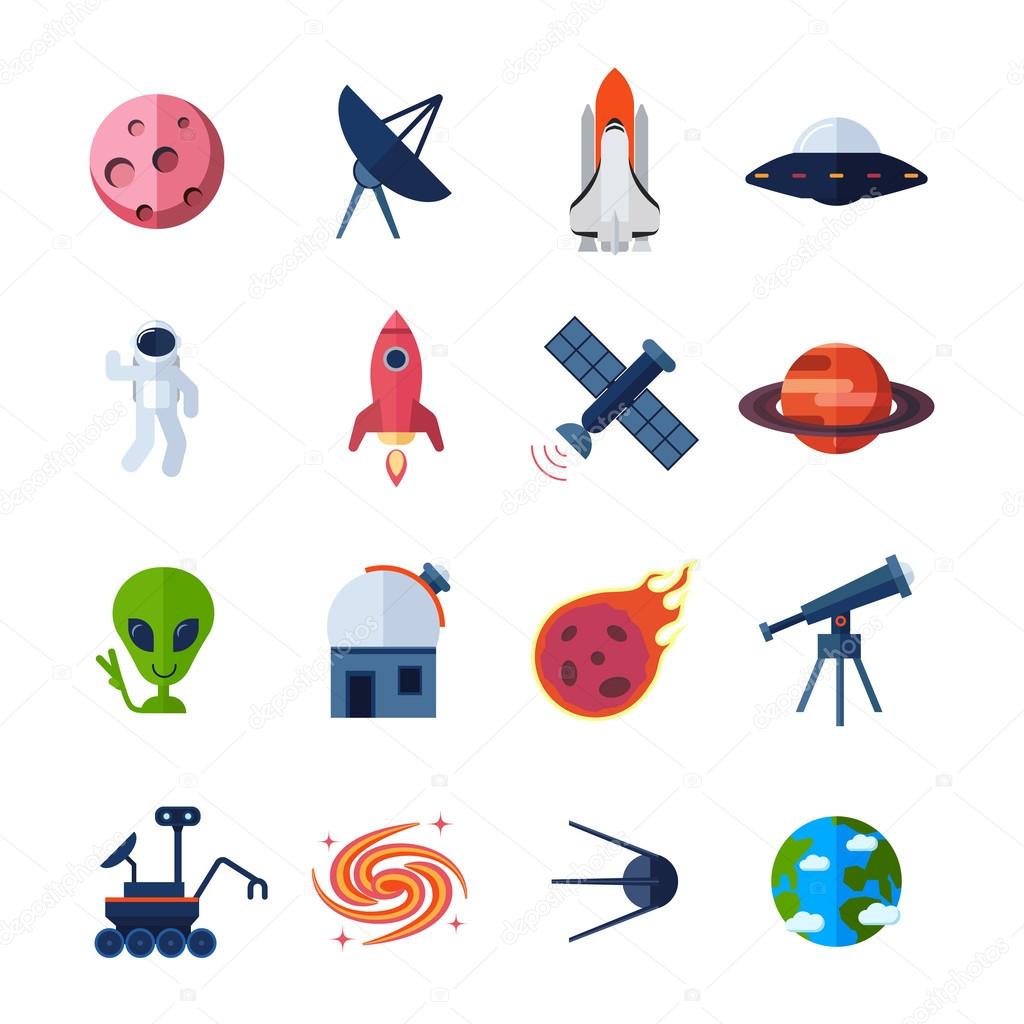 Space Icons Flat