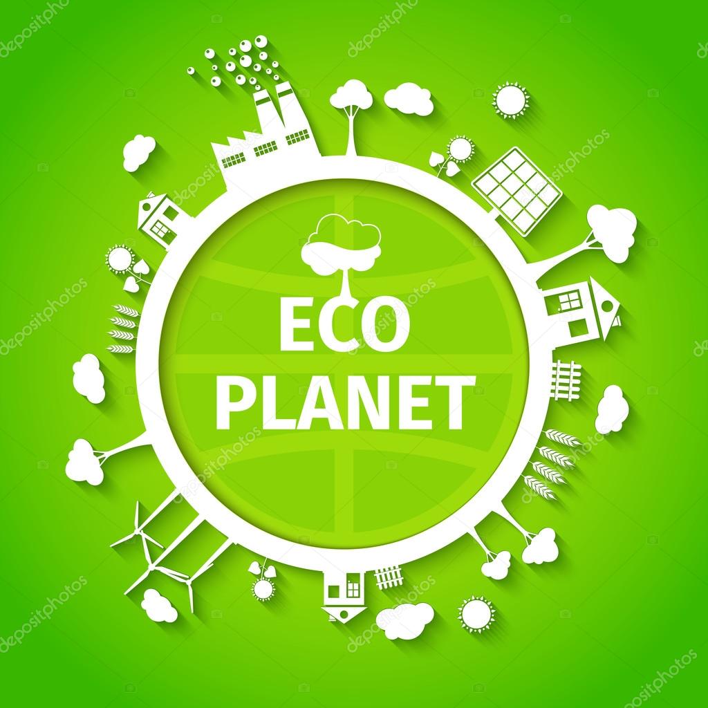 Eco planet background poster