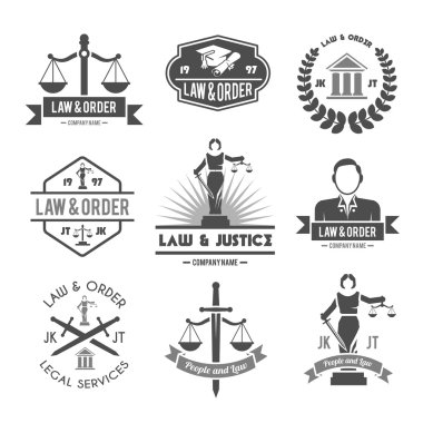 Hukuk Icons set etiketleri