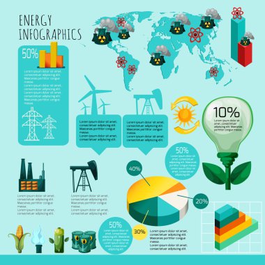 enerji infographics seti