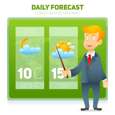 Tv Weather News Reporter clipart
