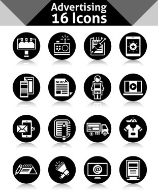 Reklam simgeler siyah