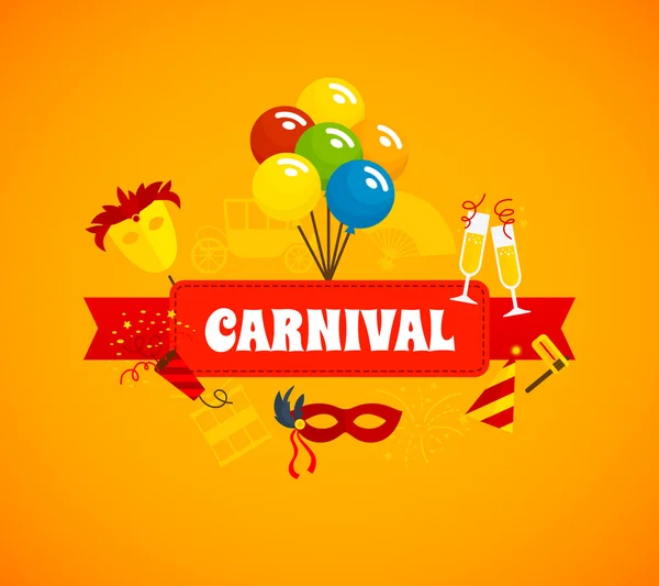 Carnaval plano fundo —  Vetores de Stock