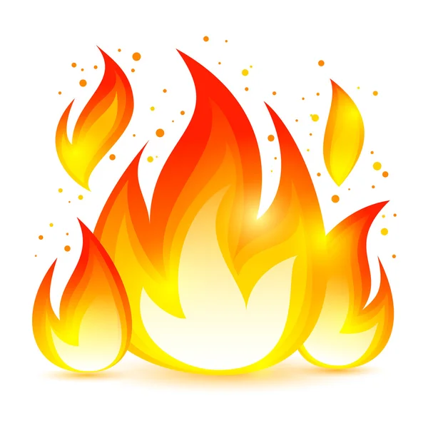 Icono decorativo de fuego — Vector de stock