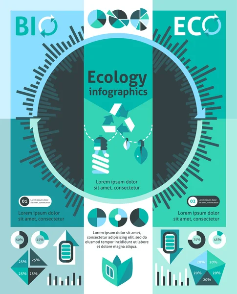 Ekologie infografiky sada — Stockový vektor