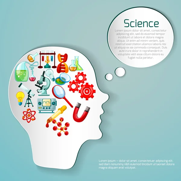 Illustration de l'affiche scientifique — Image vectorielle