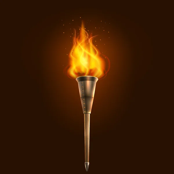 Torch illustration icon poster — Stock Vector