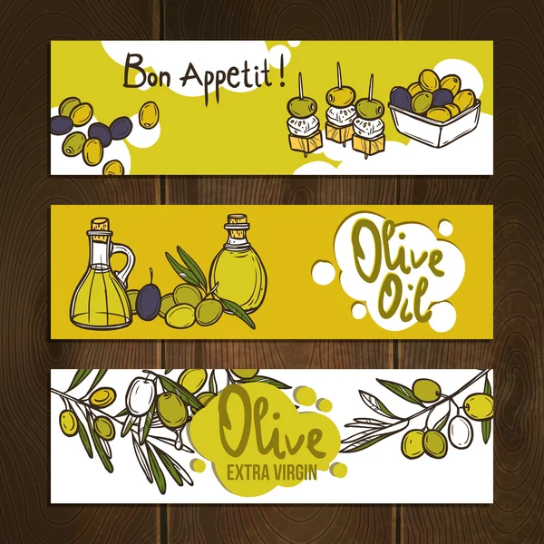 Оливковый набор — стоковый вектор