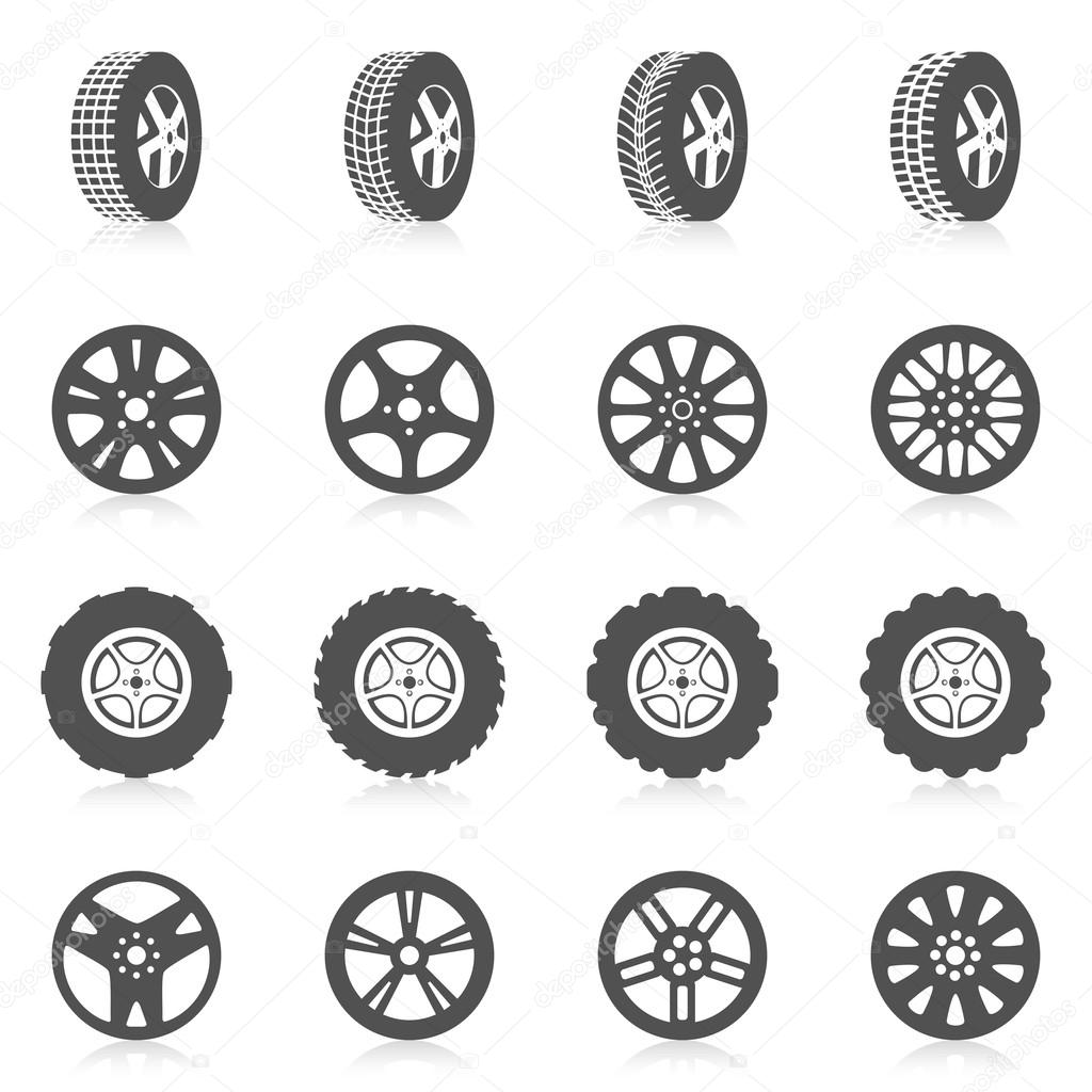 Tire Icon Set