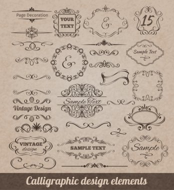 Calligraphic Design Elements clipart