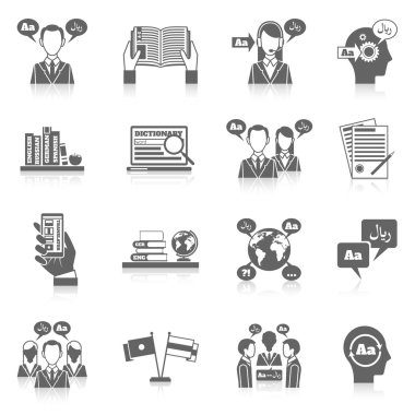 Translation And Dictionary Icon clipart