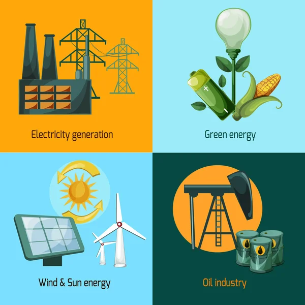 Energy Icon Set — Stock Vector