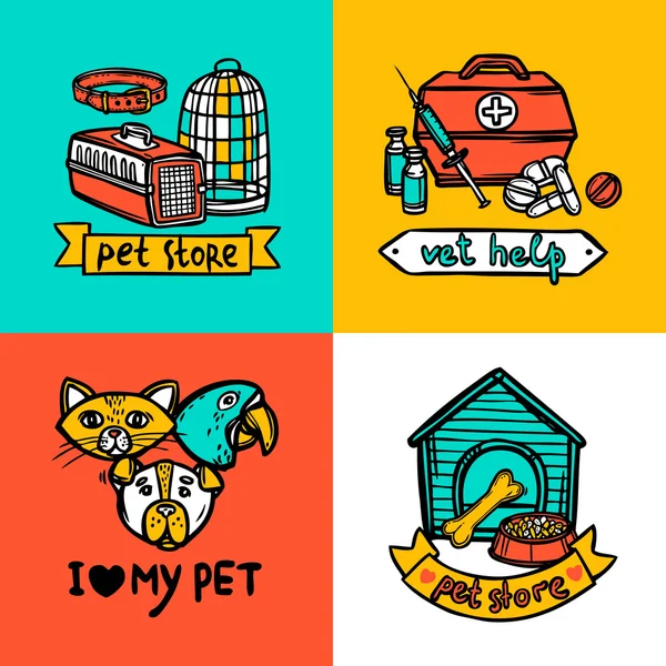 Conceito de design veterinário —  Vetores de Stock